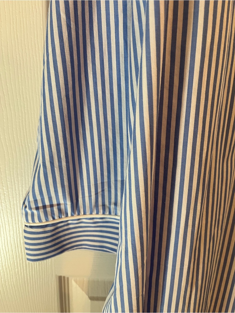 NWT Rooscier Blue & White Striped Cotton Pajama Sleep Shirt | Size Medium - Picture 5 of 7